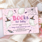 Halloween Baby shower Girl Roze Boeken voor Baby Informatiekaartje