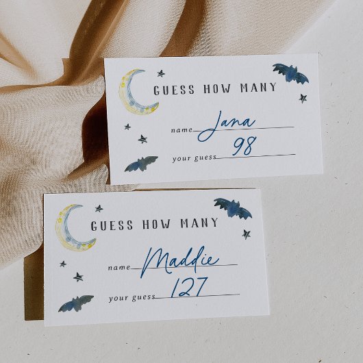 Halloween Baby Shower Guessing Game Card Informatiekaartje