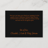 Halloween Baby shower Haunted House Dank u Informatiekaartje (Achterkant)