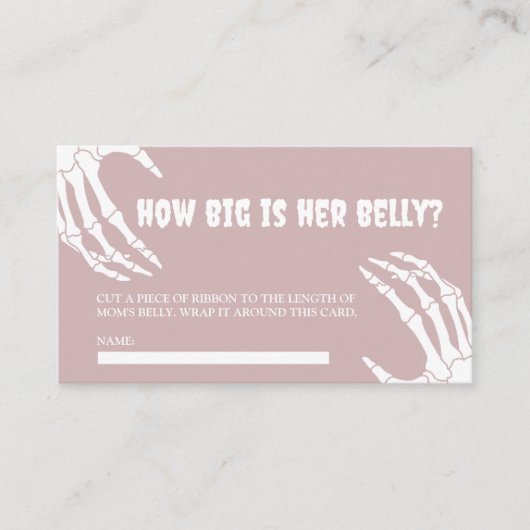 Halloween Baby shower Hoe groot is haar buik Kaart (Voorkant)