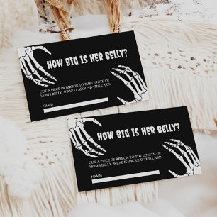 Halloween Baby shower Hoe groot is haar buik Kaart