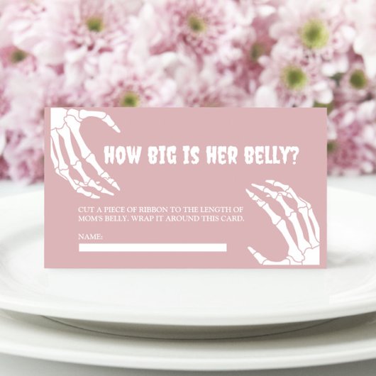 Halloween Baby shower Hoe groot is haar buik Kaart