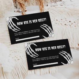 Halloween Baby shower Hoe groot is haar buik Kaart