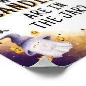 Halloween Baby shower Hoeveel Snoepjes Game Sign Poster (Hoek)