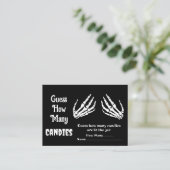 Halloween Baby shower hoeveel Snoepjes spel Informatiekaartje (Staand voorkant)