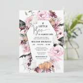 HALLOWEEN Baby shower Invitation, A Little Boo Kaart (Staand voorkant)