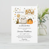 Halloween Baby shower Invitation - Een klein boek Kaart (Staand voorkant)
