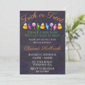 Halloween Baby shower Invitation, Herfst Baby show Kaart (Staand voorkant)