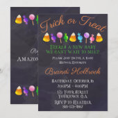 Halloween Baby shower Invitation, Herfst Baby show Kaart (Voorkant / Achterkant)
