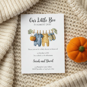 Halloween Baby Shower Invitation • Our Little Boo Kaart