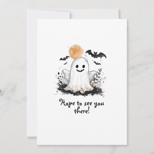 Halloween Baby shower Invitation Schattige Little Kaart (Achterkant)