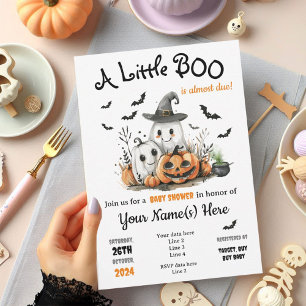 Halloween Baby shower Invitation Schattige Little Kaart