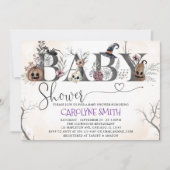 Halloween Baby shower Invitation Sjabloon Kaart (Voorkant)