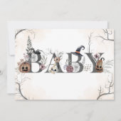 Halloween Baby shower Invitation Sjabloon Kaart (Achterkant)