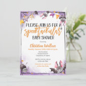 Halloween Baby Shower Invitations Kaart (Staand voorkant)