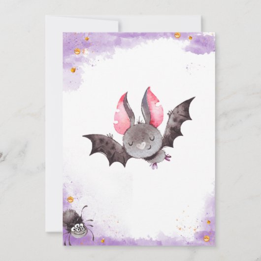 Halloween Baby Shower Invitations Kaart (Achterkant)