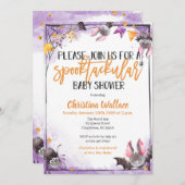 Halloween Baby Shower Invitations Kaart (Voorkant / Achterkant)