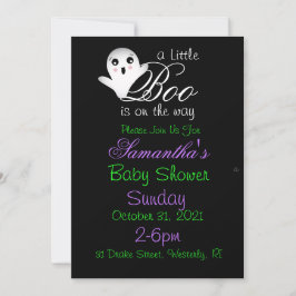 Halloween Baby shower Invites Kaart