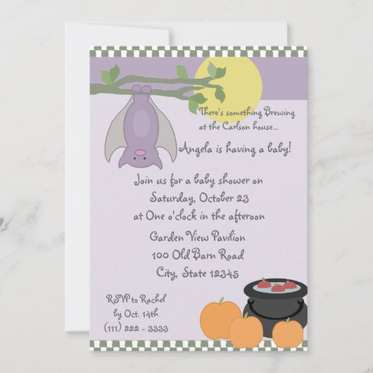 Halloween Baby shower Kaart (Voorkant)