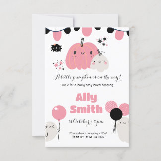 Halloween Baby shower Kaart