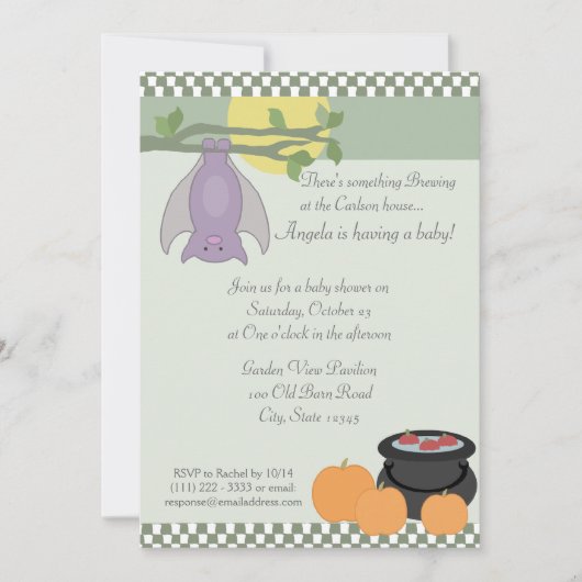 Halloween Baby shower Kaart (Voorkant)