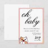 Halloween Baby shower Kaart (Voorkant / Achterkant)