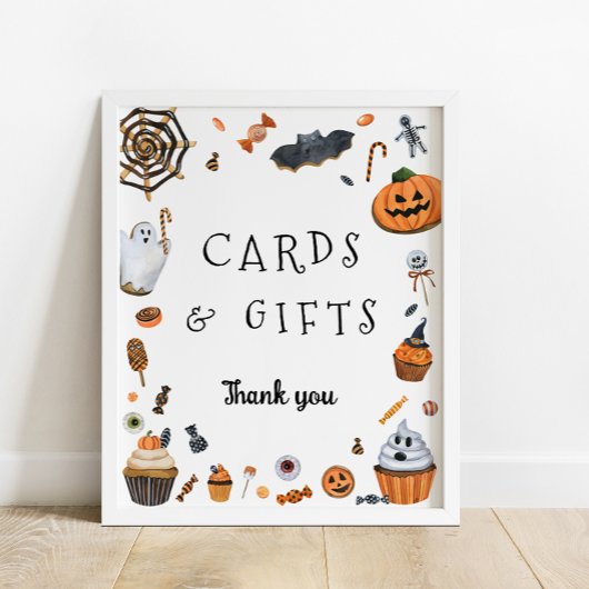 Halloween Baby shower Kaarten en geschenken Poster