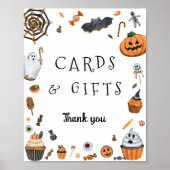 Halloween Baby shower Kaarten en geschenken Poster (Voorkant)