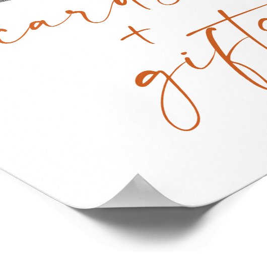 Halloween Baby shower Kaarten en geschenken teken Poster (Hoek)