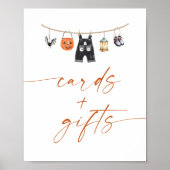 Halloween Baby shower Kaarten en geschenken teken Poster (Voorkant)