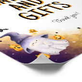 Halloween Baby shower Kaarten en geschenken teken Poster (Hoek)