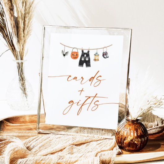 Halloween Baby shower Kaarten en geschenken teken Poster