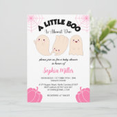 Halloween-Baby shower komt bijna op. Kaart (Staand voorkant)