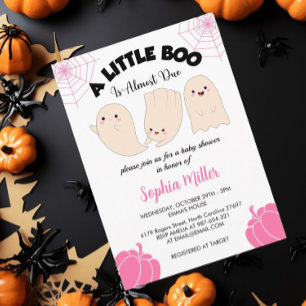 Halloween-Baby shower komt bijna op. Kaart
