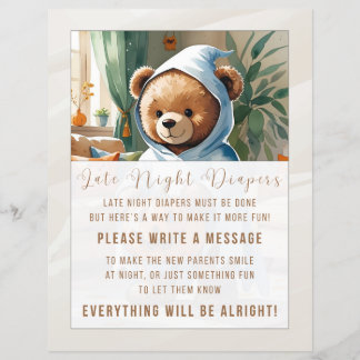 Halloween Baby Shower Late Night Luiers Bord