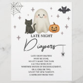 Halloween Baby shower Late Night Luiers Budget Flyer (Voorkant)