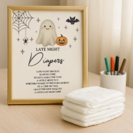 Halloween Baby shower Late Night Luiers Budget Flyer