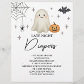 Halloween Baby shower Late Night Luiers Budget Flyer (Voorkant)