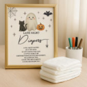 Halloween Baby shower Late Night Luiers Poster