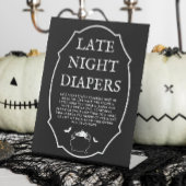 Halloween Baby shower Late Night Luiers Reclamebord Met Voetstuk
