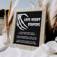 Halloween Baby shower Late Night Luiers Spel Teken