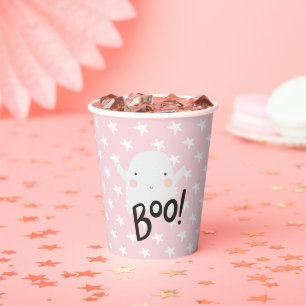 Halloween Baby shower Leuke Ghost Roze Papieren Bekers