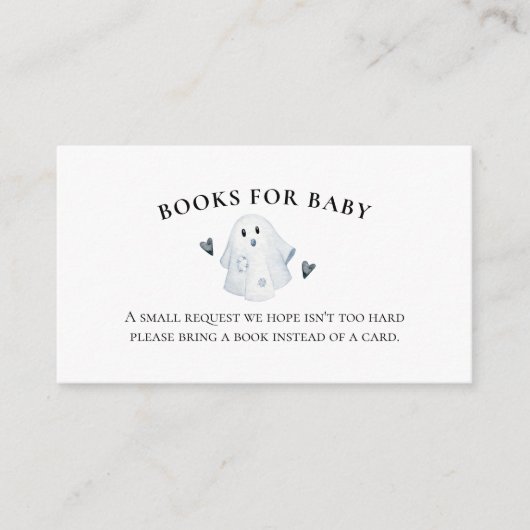 Halloween Baby shower Little Boo Books for baby Informatiekaartje (Voorkant)