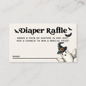 Halloween Baby shower Little Boo Diaper Raffle Informatiekaartje (Voorkant)