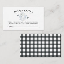 Halloween Baby shower Little Boo Diaper Raffle