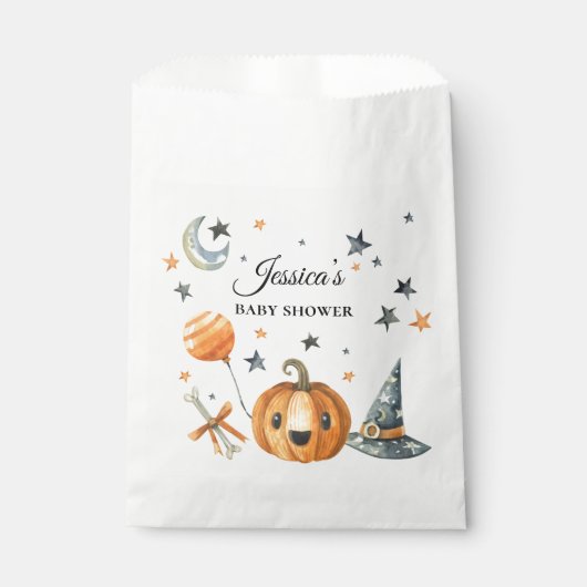 Halloween Baby shower Little Boo Favor Bags Bedankzakje (Voorkant)