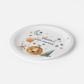 Halloween Baby shower Little Boo Papieren Bordje (Gekanteld)