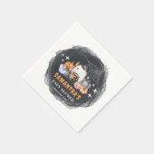 Halloween Baby shower Little Boo Pompoen Papier Servet (Hoek)
