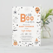 Halloween Baby shower Little Boo-uitnodiging Kaart (Staand voorkant)