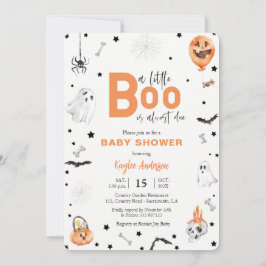 Halloween Baby shower Little Boo-uitnodiging Kaart